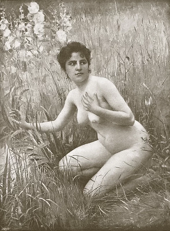 Nuda nell'erba